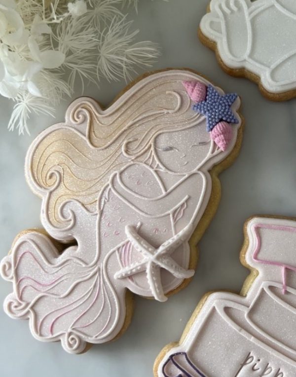 Mandy the Mermaid with 3D embellishments and hand painted detailing