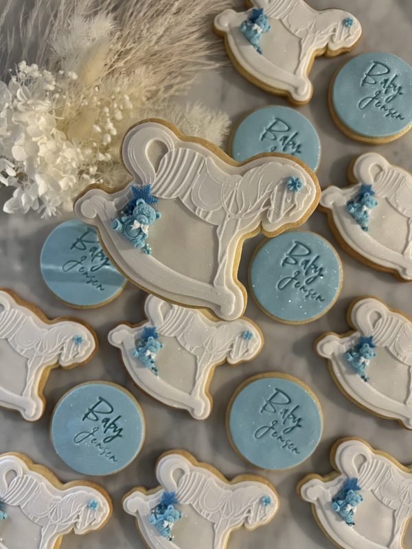 Rocking horse with 3D embellishments and sprinkles